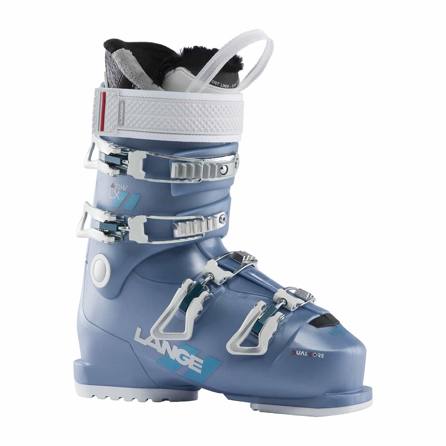 Chaussures de ski neuves Lange LX 70 W HV Light Blue / Met Blue