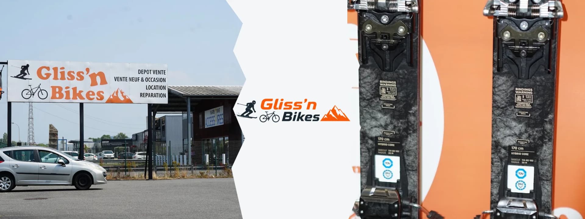 Magasin GLISS'N BIKES et fixations de skis de randonnée disponibles à la location