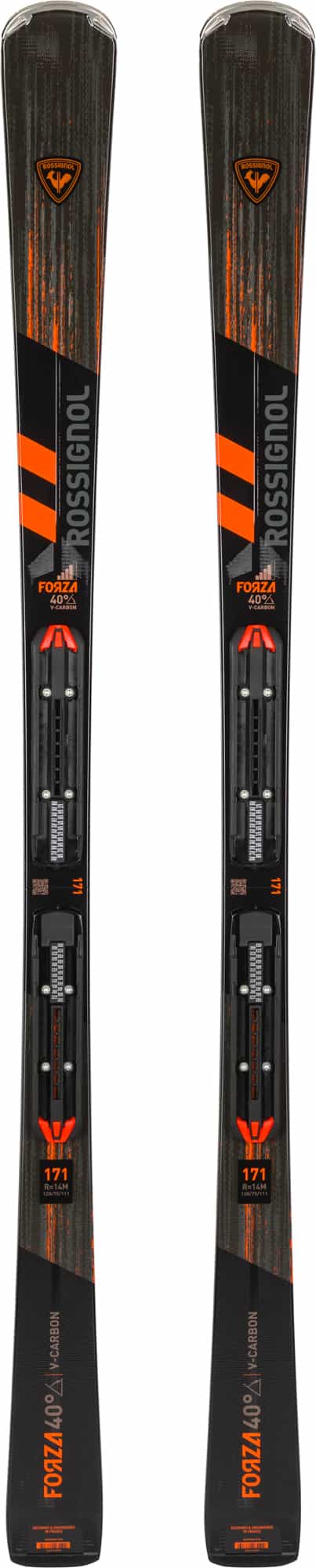 Skis de piste homme neufs Rossignol Forza 40° V-CA + fixations Xpress 11 GW sombre