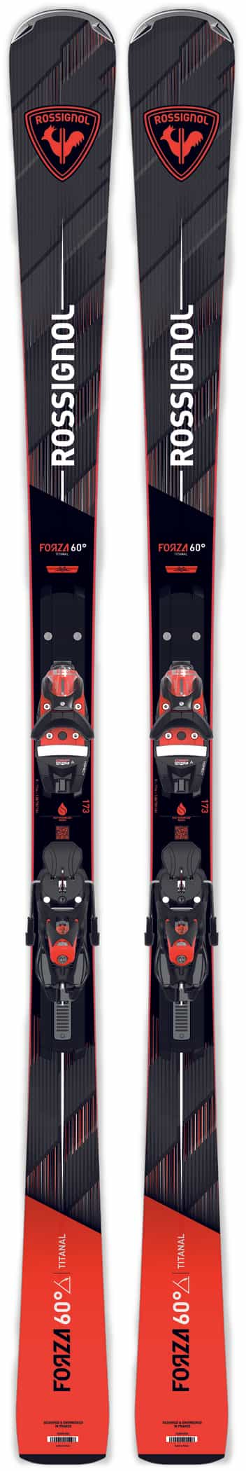 Skis de piste homme neufs Rossignol Forza 60° V-TI Konect avec fixations