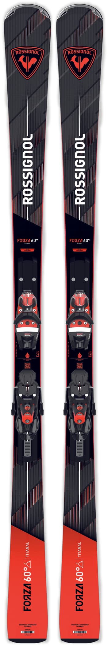 Skis de piste homme neufs Rossignol Forza 60° V-TI Konect avec fixations