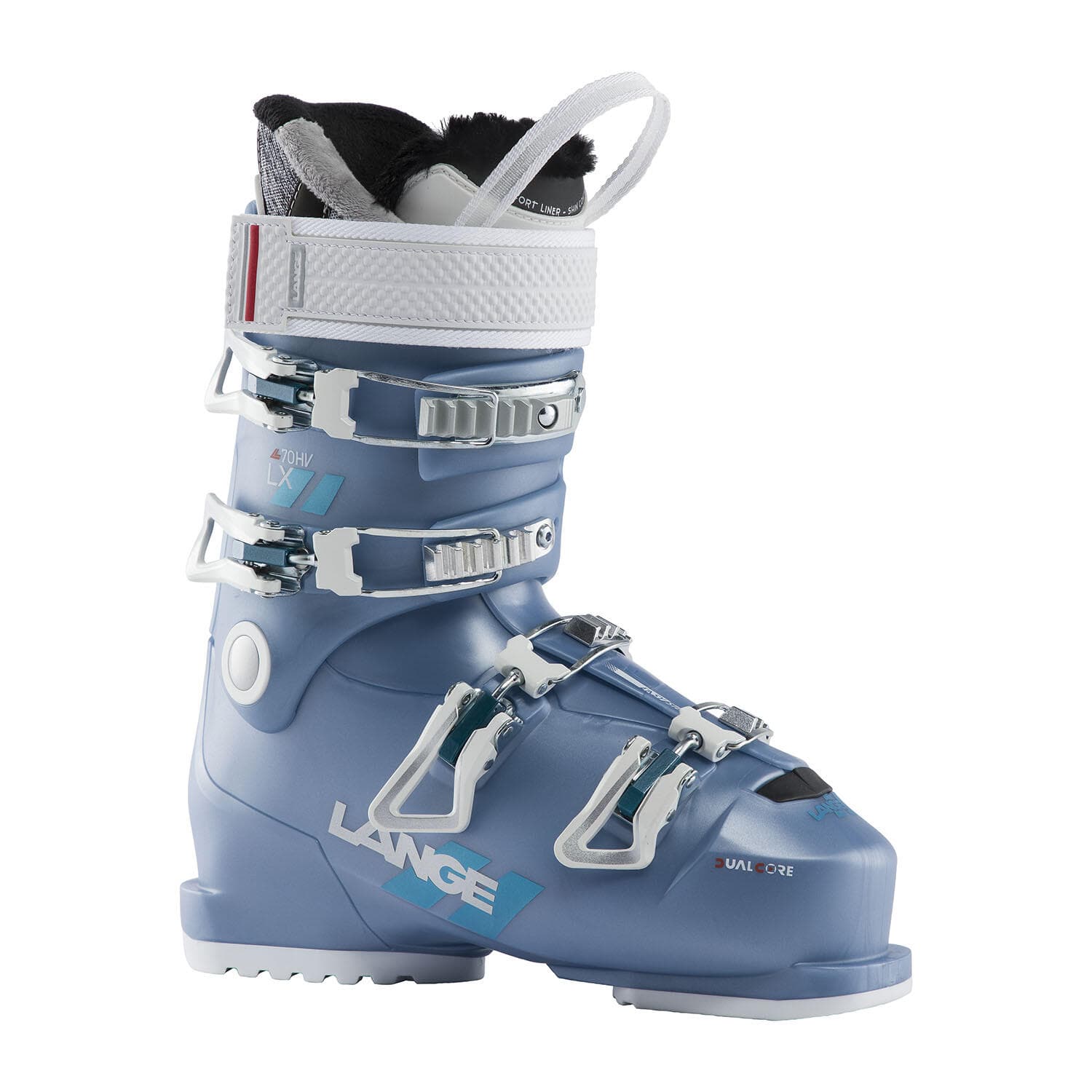 Chaussures de ski neuves Lange LX 70 W HV Light Blue / Met Blue
